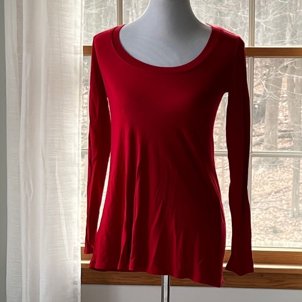 Boston Proper Women’s Red Long Sleeve Top size S